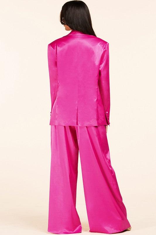 BACK VIBRANT FUSHIA PALAZO PANTS