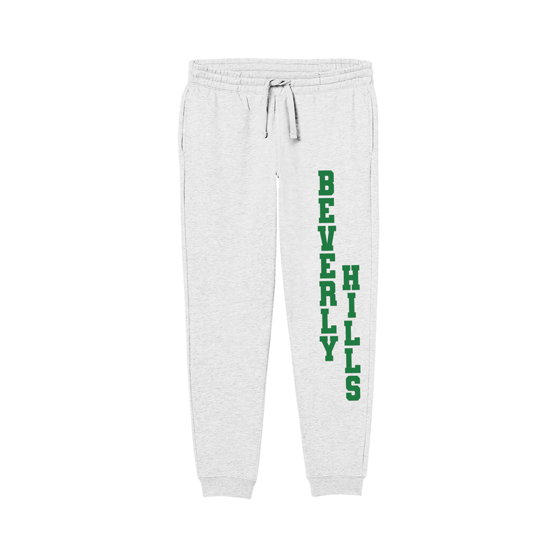 Beverley Hills White with Green Sweatpants Joggers