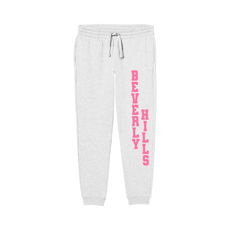 Beverley Hills White with Pink Sweatpants Joggers