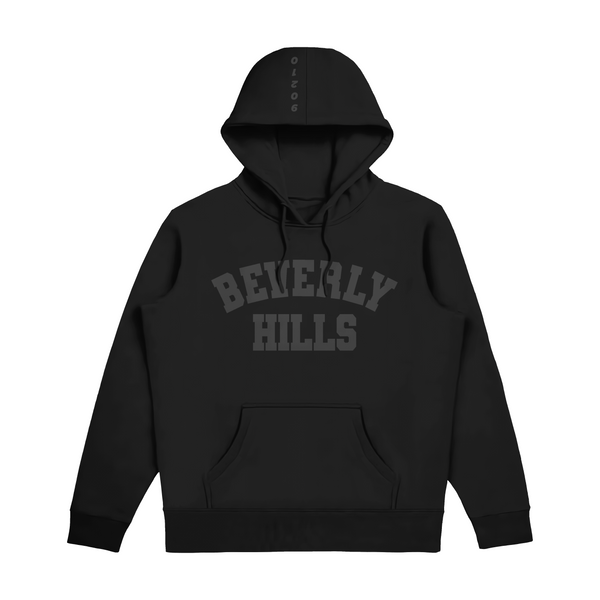 Beverly Hills Black With Black Hoodie Puff