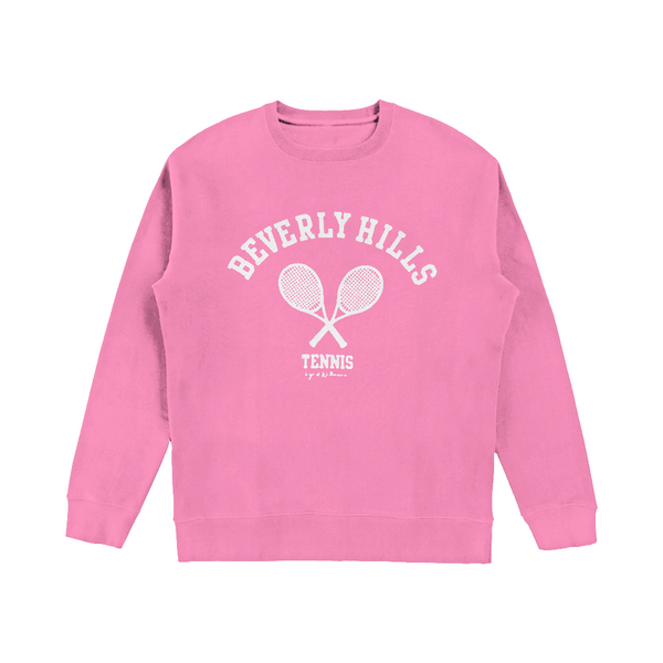 Beverly Hills Pink sweatshirt tennis racquets 