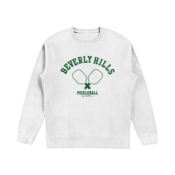 Beverly Hills Sweatshirt Pickable White With Green