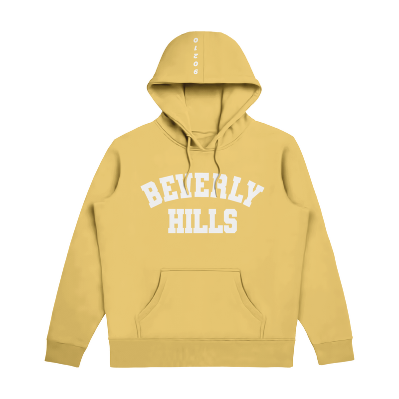 Beverly Hills Yellow With White Hoodie Puff