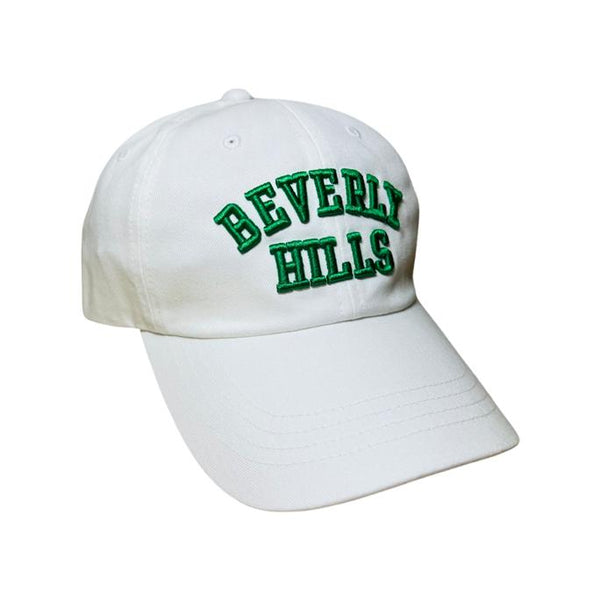 Beverly hills Cap White with green letters