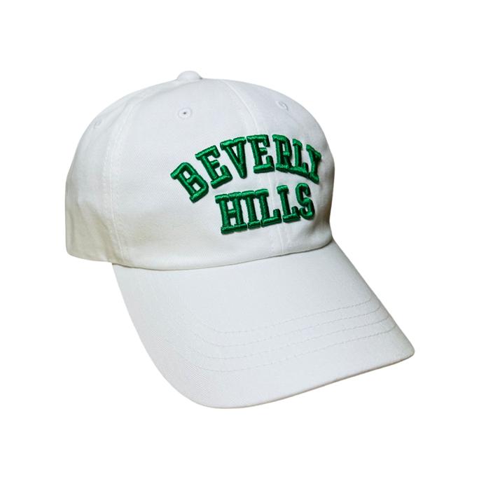 Beverly hills Cap White with green letters