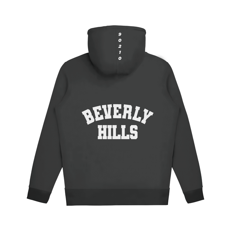 Charcoal Beverly Hills Zipper Sweater Beverly Hills Zipper 90210 With white Letters