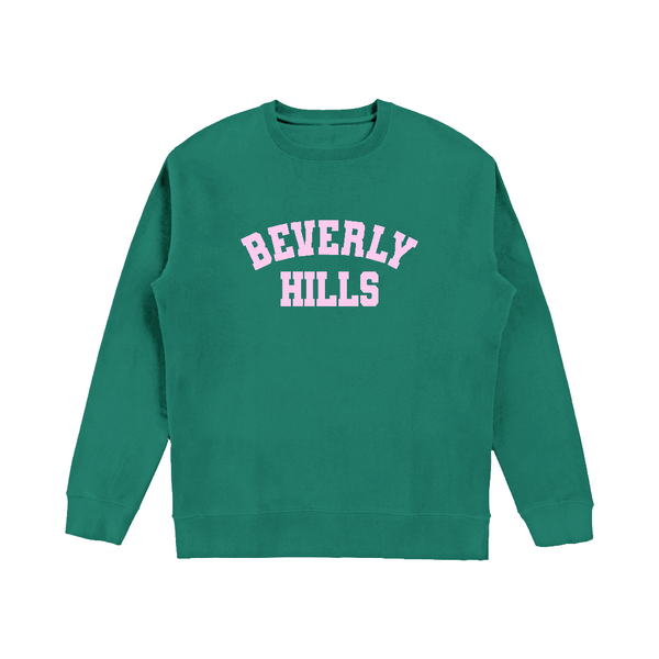 Green with pink sweatshirt Beverly Hills