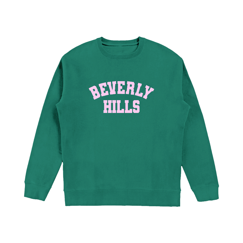 Green with pink sweatshirt Beverly Hills