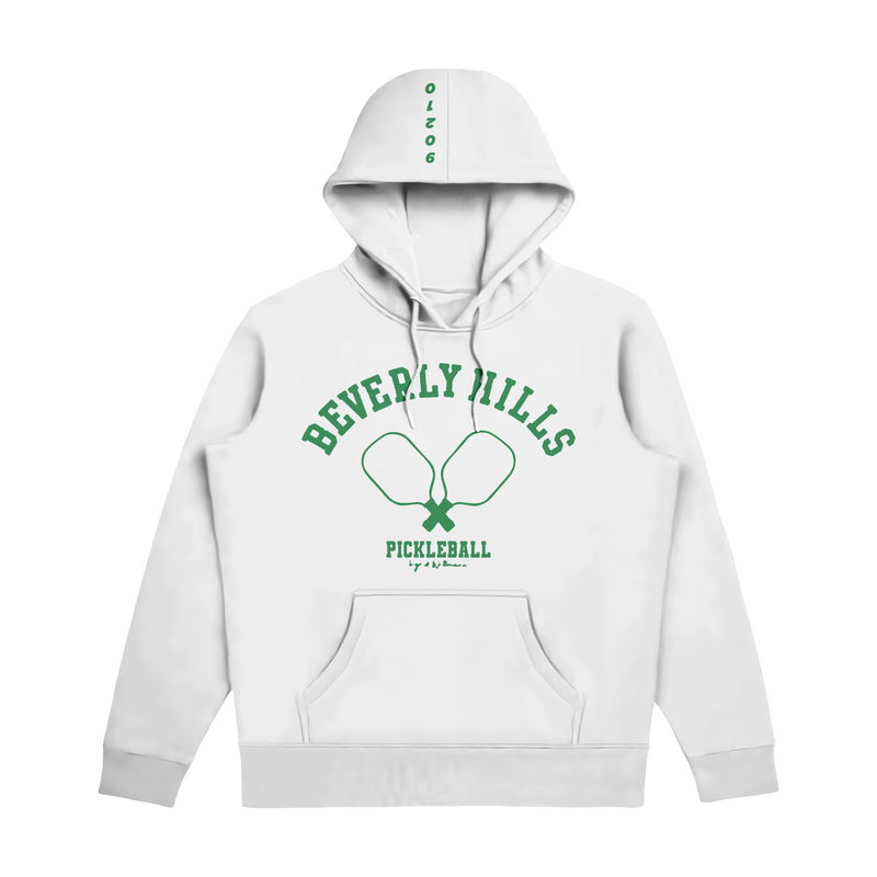 Beverly Hills Pickable White With Green Hoodie