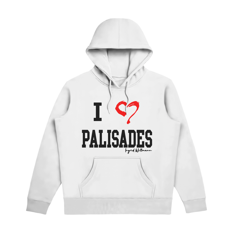 I Love Palisades Hoodie White