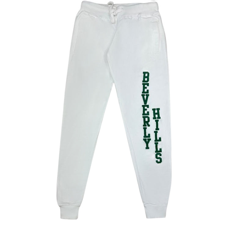 beverly hills pants white with green tennis