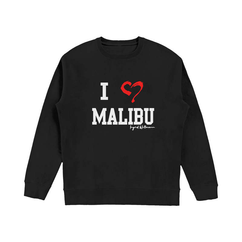 I Love Malibu Crewneck Black