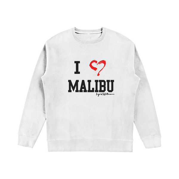 I Love Malibu Crewneck White