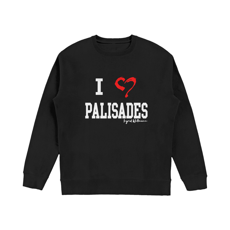 I Love Palisades Crewneck Black