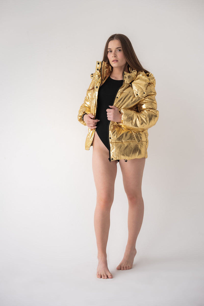 Ingrid Wittmann Metallic Gold Jacket Puffer