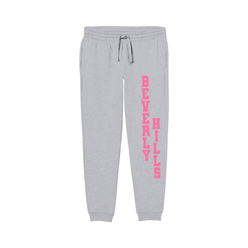 Beverly Hills Pants for kids Gray With Pink Letters