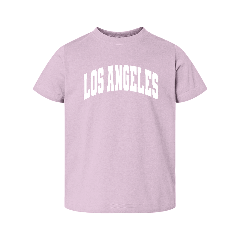 Kids Los Angeles T shirt Pink T-Shirt With White Letters