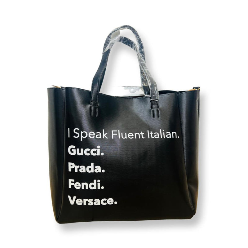 Never Ending Tote - Fluent French Destinations (Black)