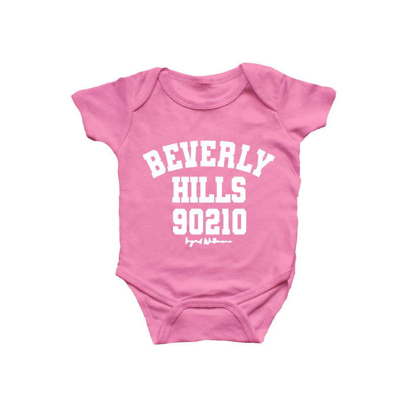 Beverly Hills Pink With Unisex Baby Onesies Bodysuits