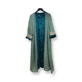 Reversible Blue Reversible long kimono