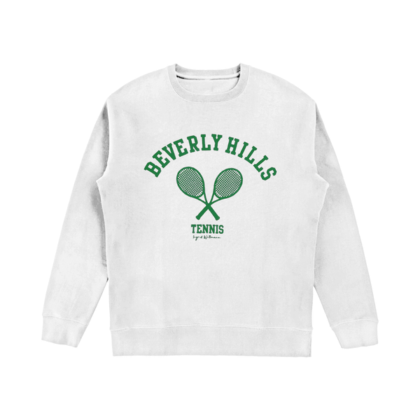 Beverly Hills sweatshirt tennis club white with green 