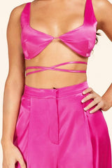 VIBRANT FUCHSIA PALAZO TOP