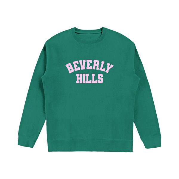 Green with pink sweatshirt beverly hills