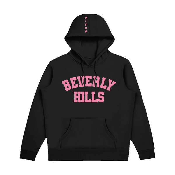 Beverly hills Hoodie black with pink letters 90210