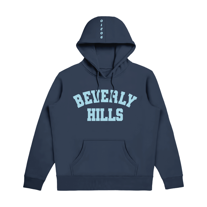 navy blue beverly hills hoodie 90210