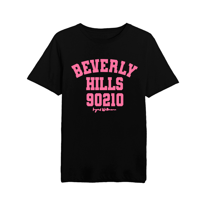 Black with pink t shirt beverly hills 90210