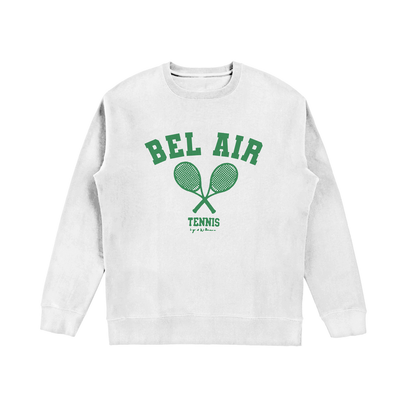 Bel-Air Sweatshirt Tennis White With Green