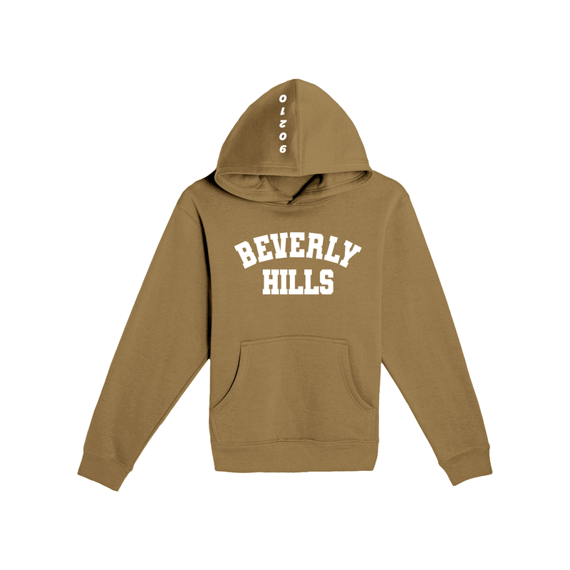 Beverly Hills Hoodie for kids Sand With White Letters